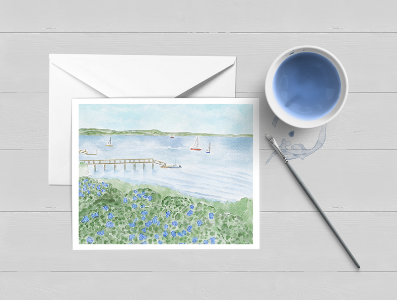 Pleasnant Bay Harwich Watercolor Greeting Card