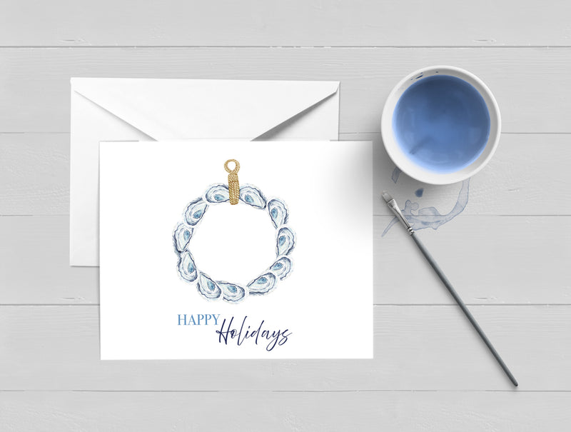 Oyster Wreath Holiday Card