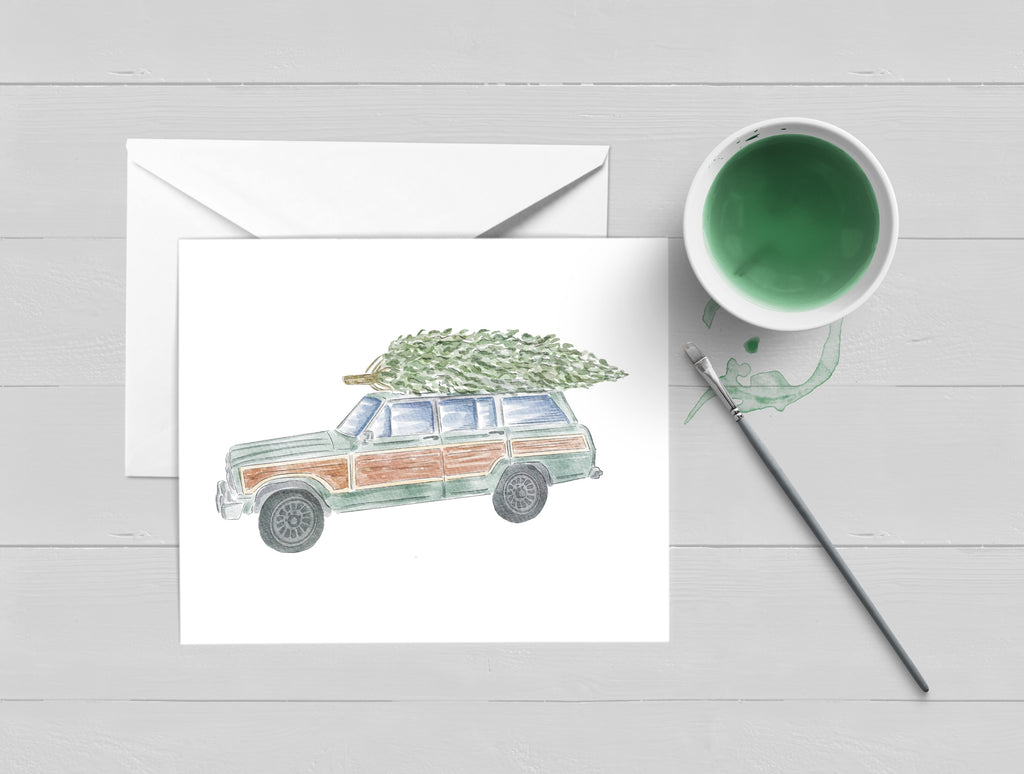 Vintage Wagoneer Christmas Tree Holiday Card – WonderfullyWritten vintage-wagoneer-christmas-tree-holiday-card-wonderfullywritten