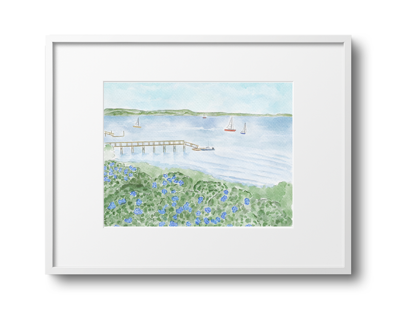 Pleasant Bay Harwich Watercolor Art Print