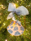 Hand Painted Hydrangea Scallop Shell Ornament