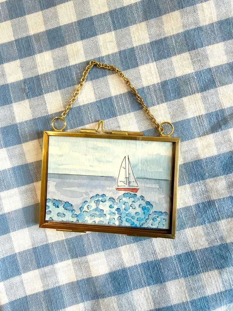 Hydrangea Ocean Views Mini Original Watercolor