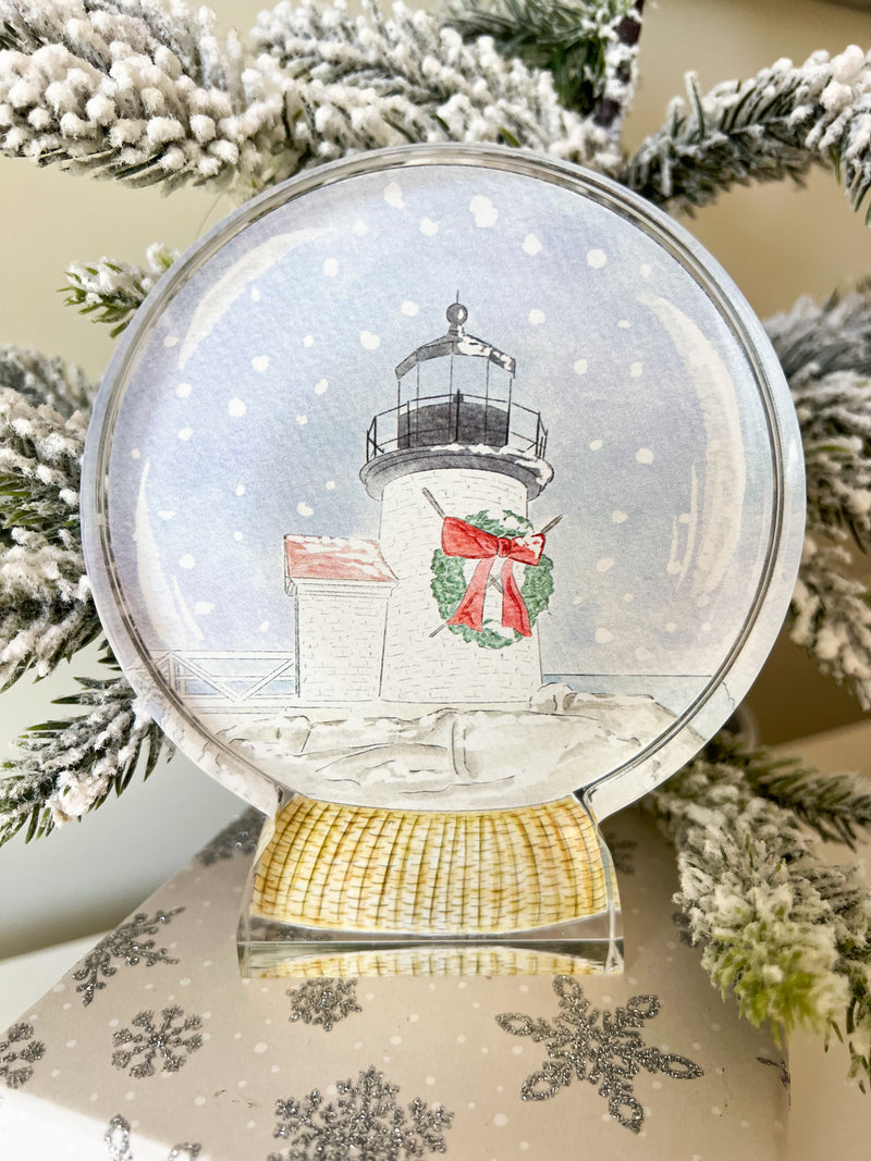 Brant Point Snow Globe Acrylic "Shelfie"