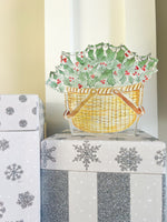 Nantucket Basket with Holly Acrylic "Shelfie"