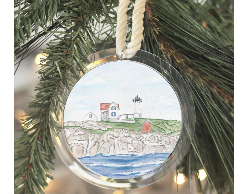 Nubble Lighthouse Christmas Ornament