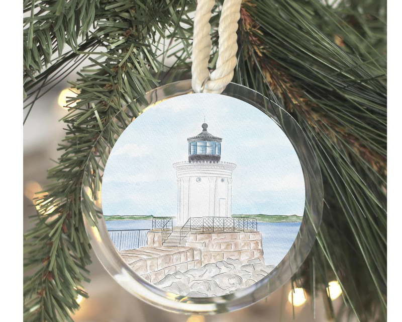 Bug Light Portland, Maine Christmas Ornament