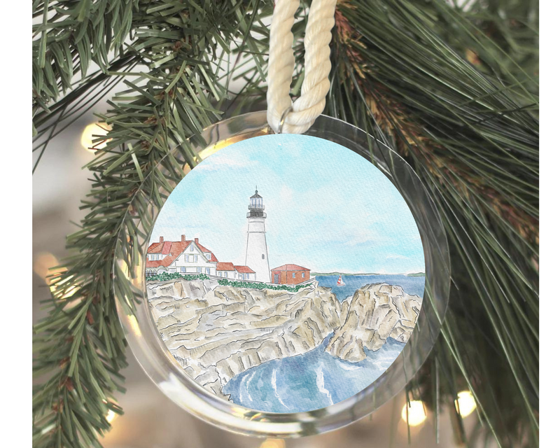 Portland Head Light Christmas Ornament