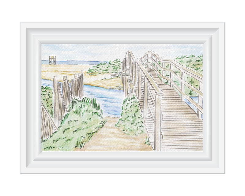 Ridgevale Beach  Bridge Chatham Cape Cod Art Print