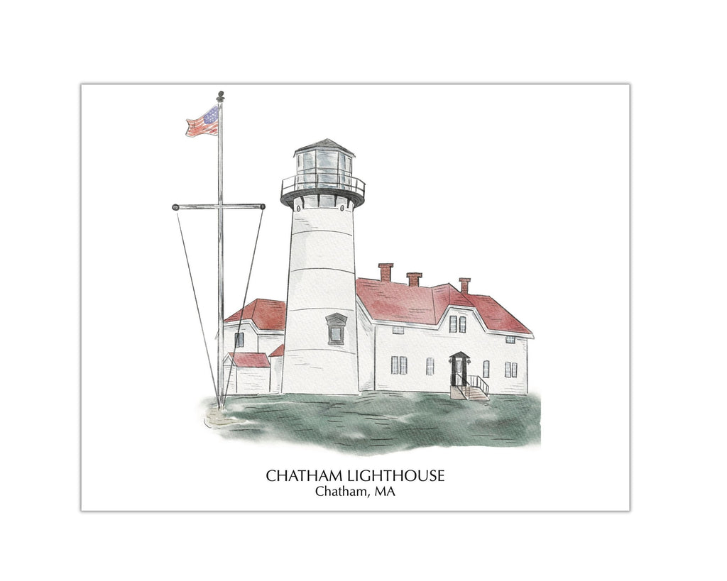Chatham Lighthouse Chatham, MA Cape Cod Art Print