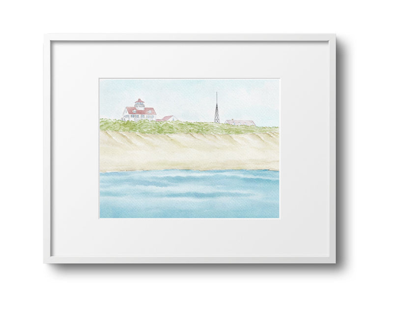 Coast Guard Beach Eastham Watercolor Art Print