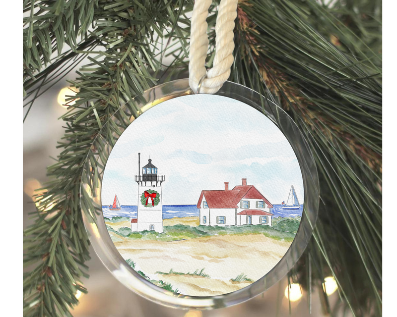 Race Point Lighthouse Provincetown Christmas Ornament