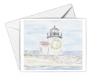 Brant Point Lighthouse Daffodil Festival Nantucket Greeting Card