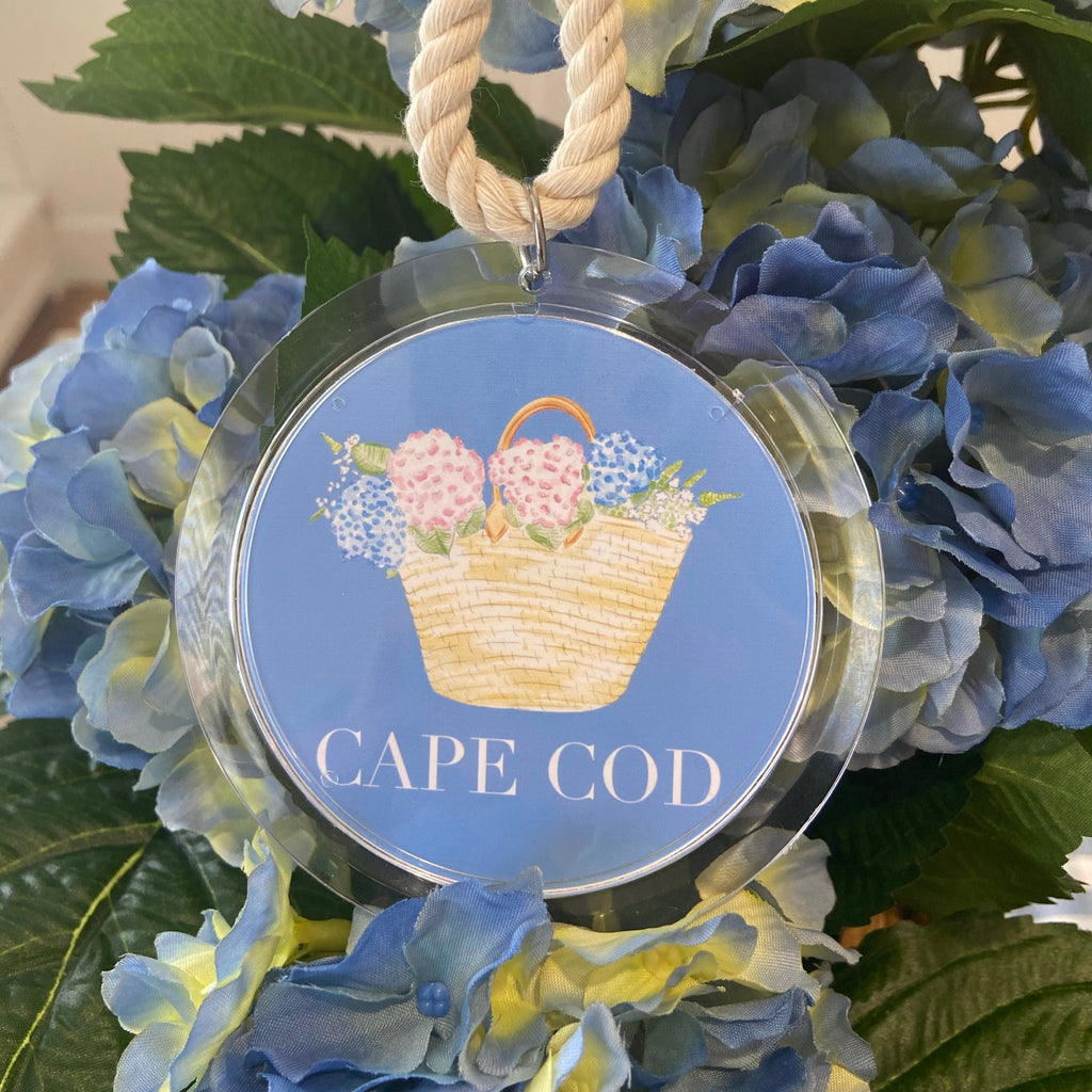 Cape Cod Hydrangea Beach Bag Ornament