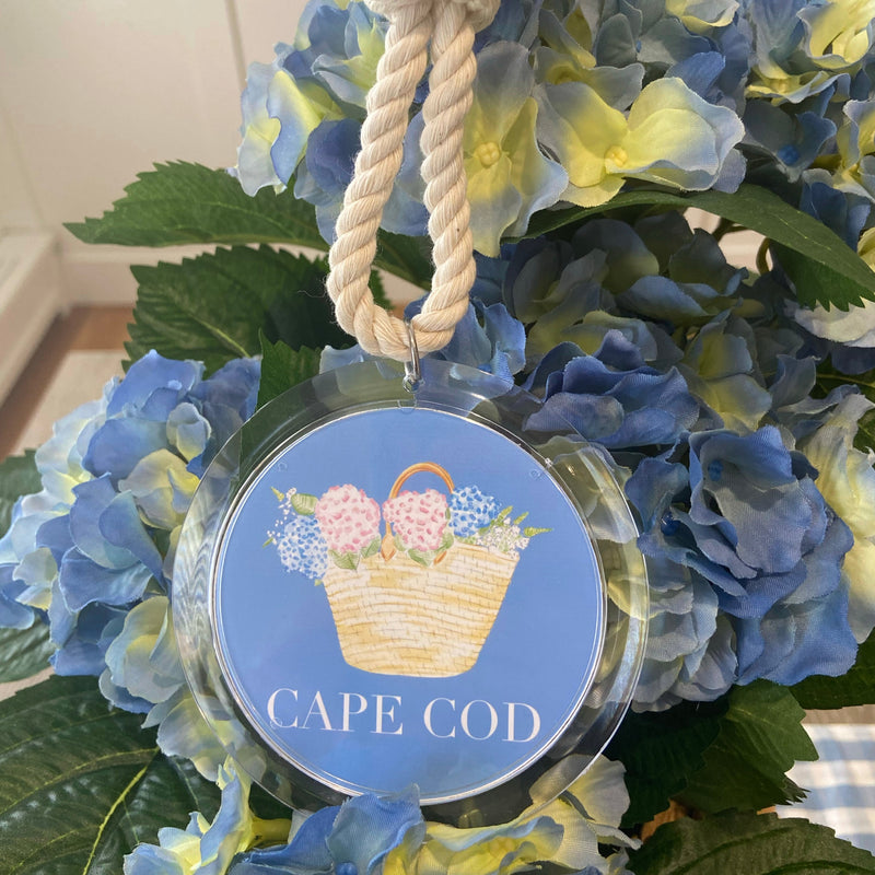 Cape Cod Hydrangea Beach Bag Ornament