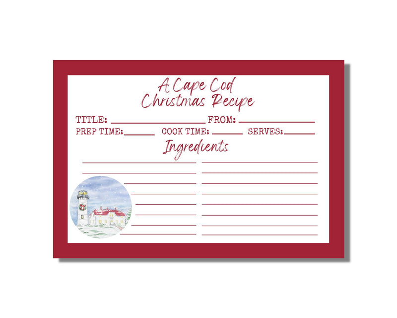 A Cape Cod Recipe Tradition - Set of 8 Recipe Cards