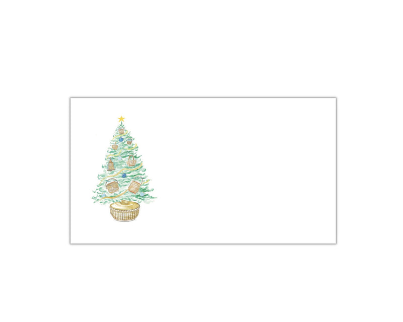 A Very Nantucket Basket Christmas Tree Place Cards