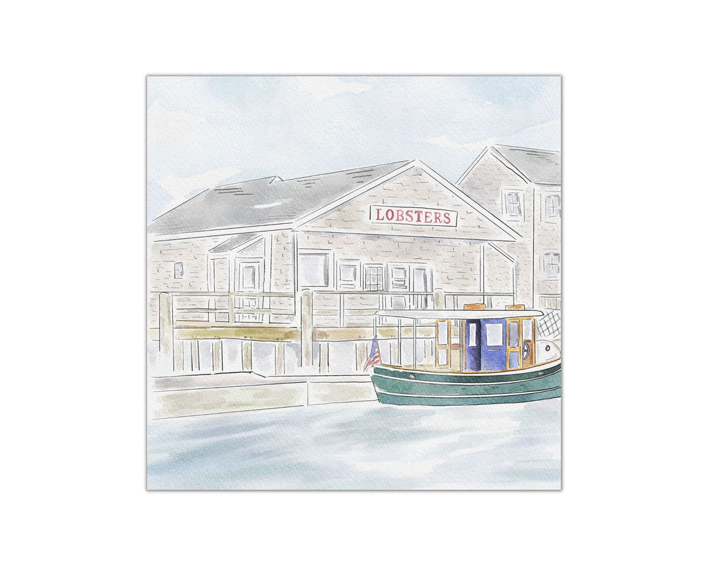 Nantucket Lightship Navy' Print on Canvas East Urban Home Size: 26 H x 40 W x 1.5 D