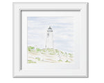 Great Point Lighthouse Nantucket Watercolor Art Print