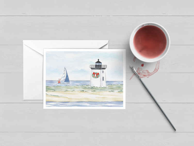 Long Point Lighthouse Provincetown Cape Cod Christmas Card