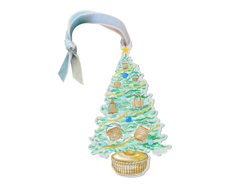 A Very Nantucket Basket Christmas Tree Acrylic Ornament