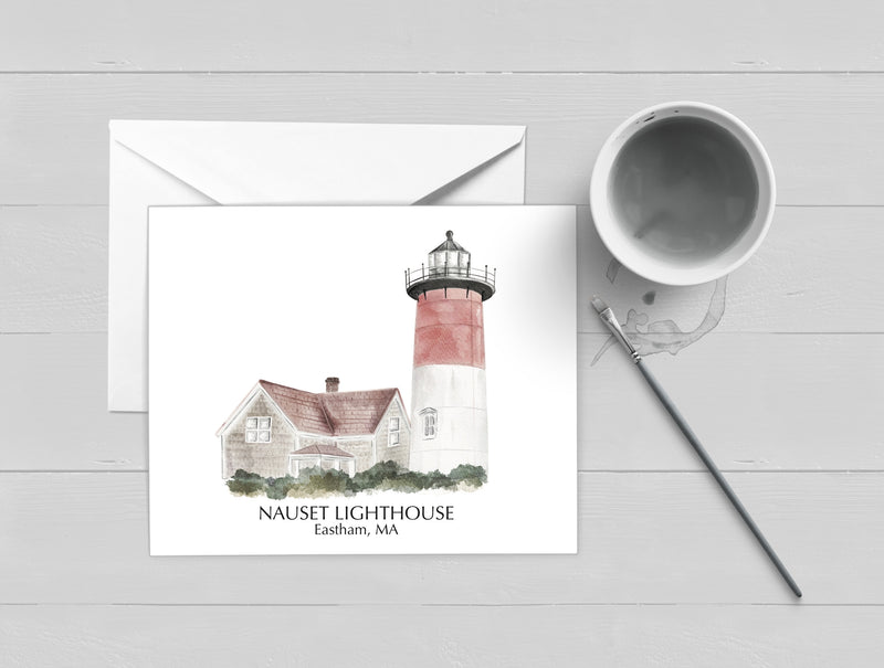 Nauset Lighthouse Eastham, MA Cape Cod Greeting Card