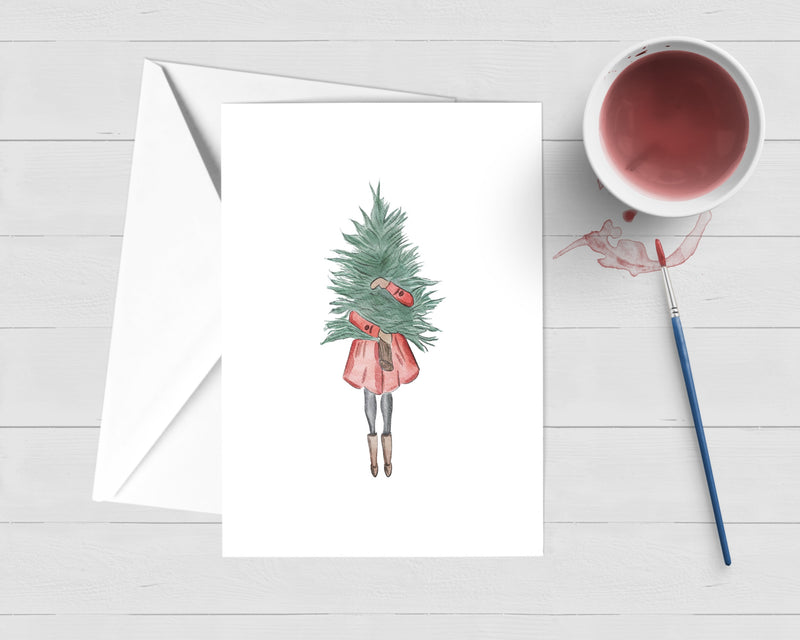 Oh, Christmas Tree! Watercolor Christmas Card