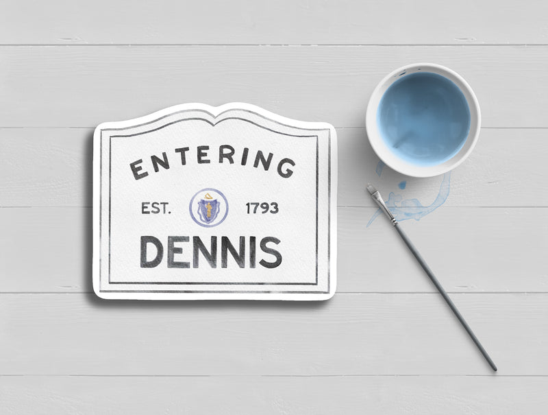 Entering Dennis Cape Cod Sign Sticker