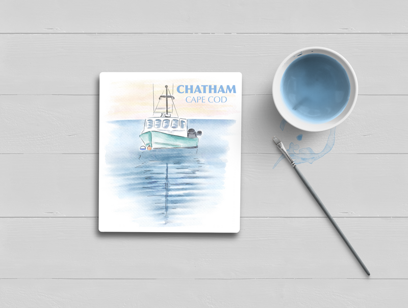 Chatham Fishing Boat Watercolor Sticker
