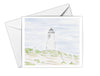 Great Point Lighthouse Nantucket Watercolor Greeting Card