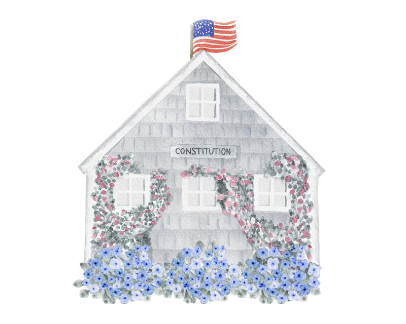 Nantucket Constitution House Art Print