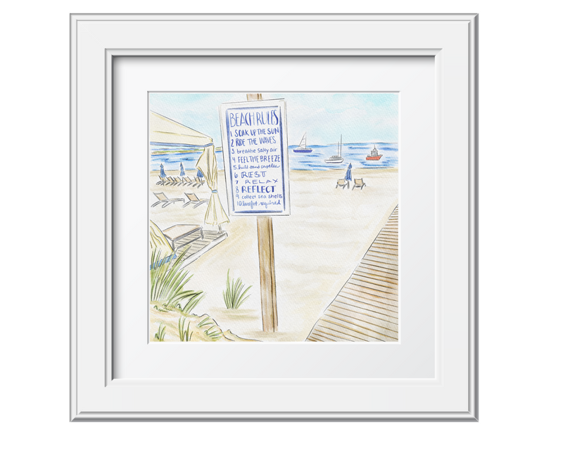 Beach Rules Print